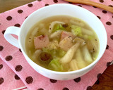 お鍋の残り野菜で『白菜ときのこのスープ』作り方6写真