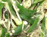 レンジで2分！オクラとえのきの塩昆布和え作り方4写真