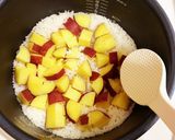 新米で秋の味覚さつまいもご飯!!作り方4写真