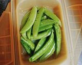 スナップエンドウとベーコンのペペロン風作り方3写真