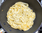 豆腐と冷凍の山芋とろろソースで焼きうどん作り方4写真