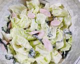 レタスと魚肉ソーセージとわかめのサラダ作り方8写真