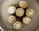 レンコンのはさみ焼き✨レモン風味ソース作り方10写真