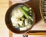 オクラとピーマンの【冷凍】水餃子スープ作り方5写真