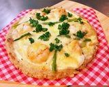 オートミールで小麦粉代用！海老マヨピザ☆作り方4写真