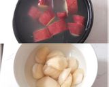 さつまいもとホタテの炊込みご飯☆釜めし作り方1写真