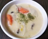 コーンとチキンのクリームシチュー作り方7写真
