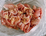 豚こま切れ肉の唐揚げ風（揚げ焼き）作り方1写真