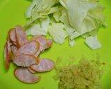 食パンのサコッシュ☆キャベツ×ウインナ作り方1写真