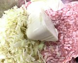 ひき肉のキャベツ巻き！ロールシュウマイ風作り方1写真