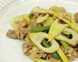 四方竹と牛肉の炒め物(減塩)作り方6写真
