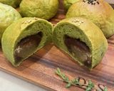 和スイーツ風栗の甘露煮と抹茶のあんぱん作り方13写真