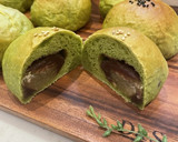 和スイーツ風栗の甘露煮と抹茶のあんぱん作り方13写真