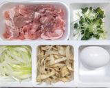 豚こま肉とゴボウの玉子とじ☆柳川風作り方1写真