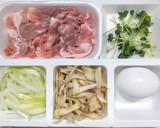 豚こま肉とゴボウの玉子とじ☆柳川風作り方1写真