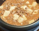 あじの和風マーボー豆腐丼☆味噌風味作り方3写真