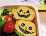 キャラ弁☆ウキウキハロウィン☆ドクロ弁当作り方4写真