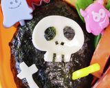 キャラ弁☆ウキウキハロウィン☆ドクロ弁当作り方5写真