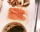高菜漬けとシイタケ焼きたらこのごま油炒め作り方1写真