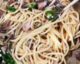 いわし缶で簡単！梅オクラパスタ作り方3写真