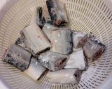さんま、生姜&梅煮。作り方1写真