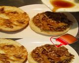 美味ドレ蜂蜜牛丼Sで牛カルビ焼肉バーガー作り方1写真