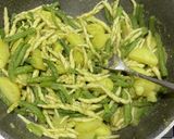 じゃがいもとインゲンのバジルソースパスタ作り方9写真