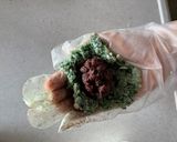 スピルリナ入りご飯　きなこ＆あんこおはぎ作り方3写真
