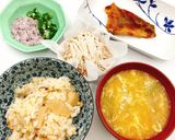 【病院】おくらの赤しそとろろのせ【給食】作り方9写真
