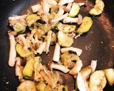 鮭と茄子としめじのクリームパスタ作り方5写真