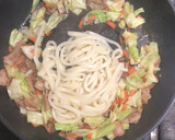 だし香る我が家の簡単焼きうどん☆時短調理作り方5写真