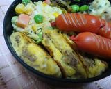 ハンバーグが変身してオムレツになりました作り方4写真