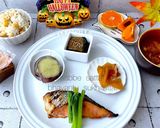 ワンプレートと弁当　献立　ハロウィン作り方2写真