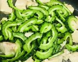 鶏肉とゴーヤーの炒めもの●炒り玉子風作り方2写真
