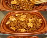 美味ドレとエビチリのたれ麻婆豆腐焼きそば作り方2写真