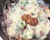 芽キャベツのマスタードクリームシチュー作り方6写真
