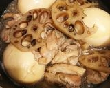 蓮根と鶏親子煮作り方7写真