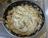 ひき肉ときのこのクリームそうめん作り方7写真