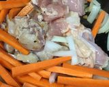 鶏もも肉とにんじんのクリームパスタ作り方4写真