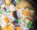 茄子を入れて、豚汁作り方8写真