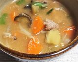 茄子を入れて、豚汁作り方9写真