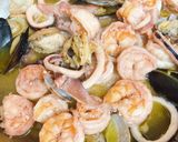 五右衛門風☆魚介のトマトクリームパスタ作り方3写真