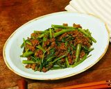 空心菜とひき肉のスパイシー炒め作り方7写真
