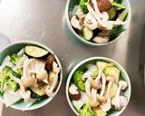 レンジ肉無豆腐簡単きな粉カルボ風野菜炒め作り方11写真