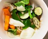 レンジ肉無豆腐簡単きな粉カルボ風野菜炒め作り方14写真