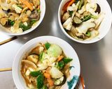 レンジ肉無豆腐簡単きな粉カルボ風野菜炒め作り方16写真