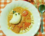 ハロウィン♪おばけライスパンプキンカレー作り方5写真