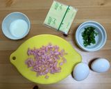 ハムとパセリのチーズオムレツ作り方1写真