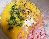 ハムとパセリのチーズオムレツ作り方3写真