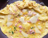 ハムとパセリのチーズオムレツ作り方5写真